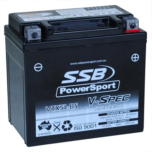 12V SSB V-Spec High Performance AGM Battery 4-VTX5L-BS SSB