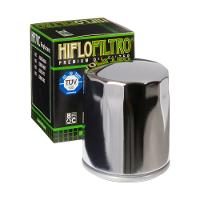 Hiflo Filtro - Oil Filter (Chrome, Black, With nut) HiFlo