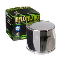 Hiflo Filtro - Oil Filter (Chrome, Black, With nut) HiFlo