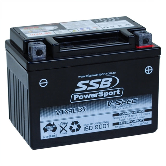 12V SSB V-Spec High Performance AGM Battery 4-VTX4L-BS SSB