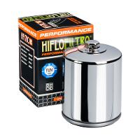 Hiflo Filtro - Oil Filter (Chrome, Black, With nut) HiFlo