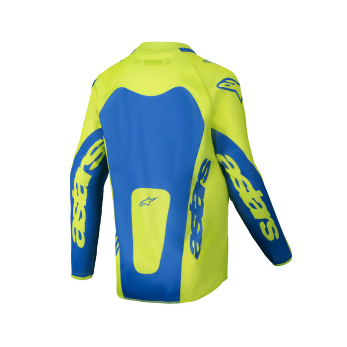 2025 YOUTH RACER VEIL JERSEY FLURO-YELLOW BLUE Alpinestars