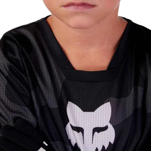 YOUTH 180 BNKR JERSEY BLACK CAMO Fox