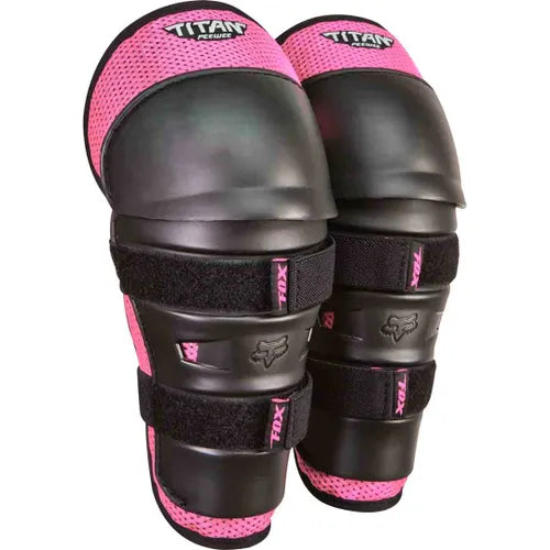 FOX PEEWEE TITAN KNEE GUARD BLACK/PINK Fox