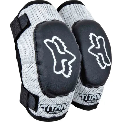 FOX PEEWEE TITAN YOUTH ELBOW GUARD BLACK/SILVER (S/M) Fox