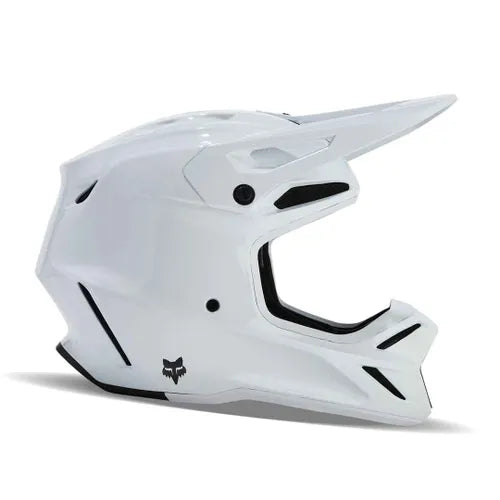 FOX V3 RS CARBON SOLID HELMET - WHITE Fox