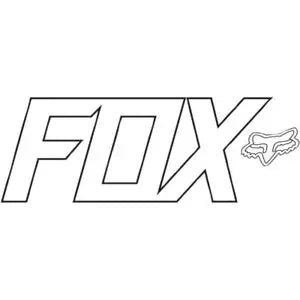 Fox Head 2.75inch White Decal Sticker Fox