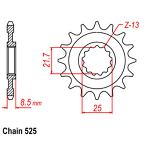 Front Sprocket - Steel 132 JT Sprockets