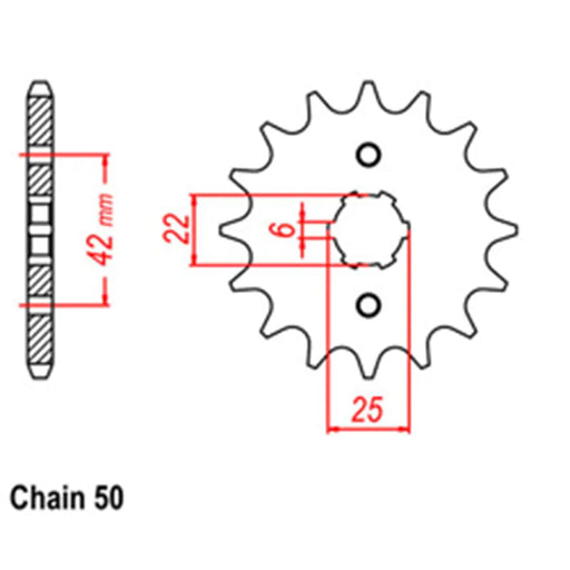 Front Sprocket - Steel 348 JT Sprockets