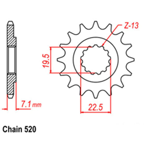 Front Sprocket - Steel 374 JT Sprockets