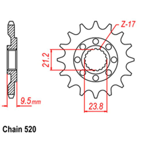 Front Sprocket - Steel 3ML JT Sprockets