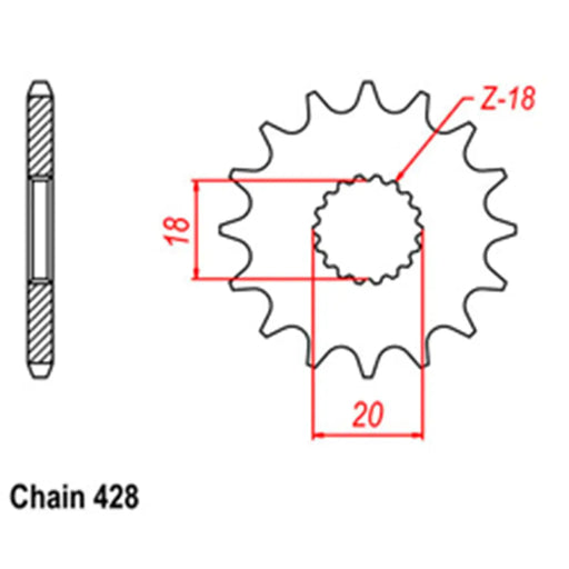 Front Sprocket - Steel 417 JT Sprockets