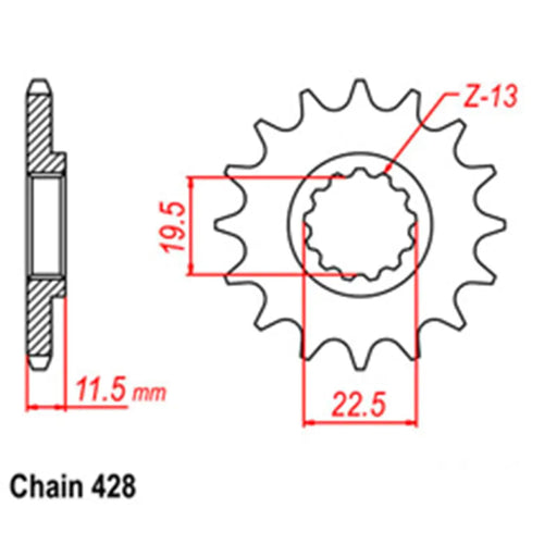 Front Sprocket - Steel 44A JT Sprockets