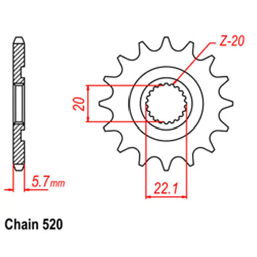 Front Sprocket - Steel 5NL JT Sprockets