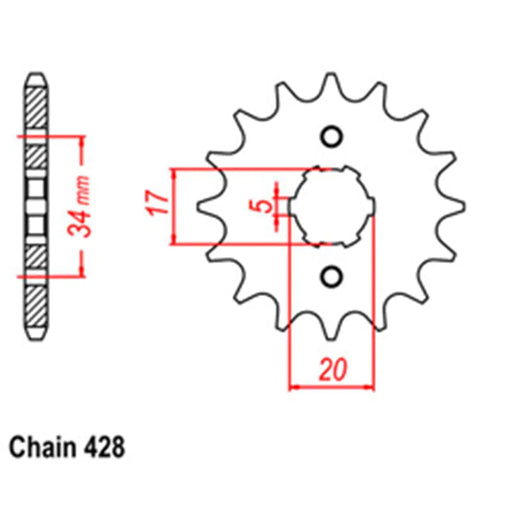 Front Sprocket - Steel CH1 JT Sprockets