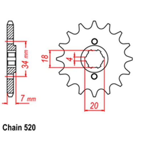 Front Sprocket - Steel KR0 JT Sprockets