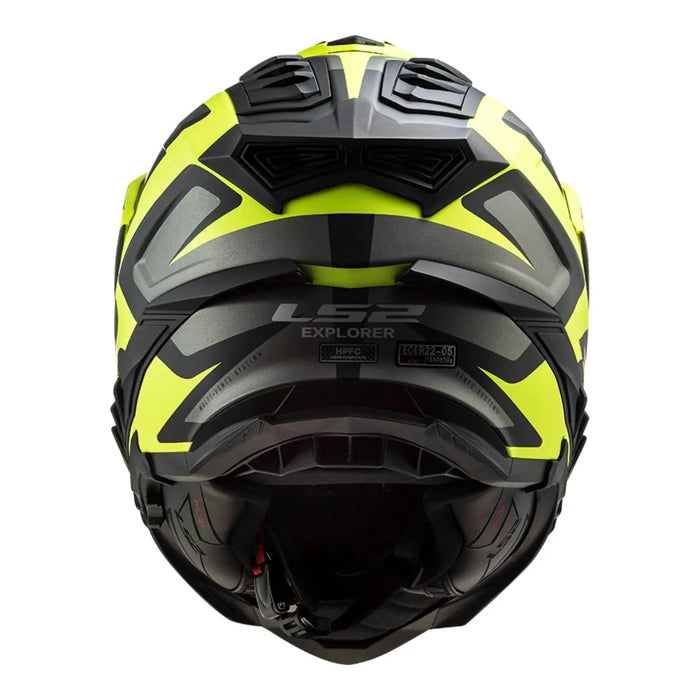 LS2 MX701 Explorer Alter Helmet - Matte Black / Hi-Vis Yellow 06 LS2