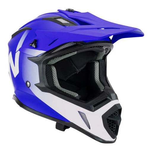 Nitro MX760 Satin Blue and White Helmet L Nitro