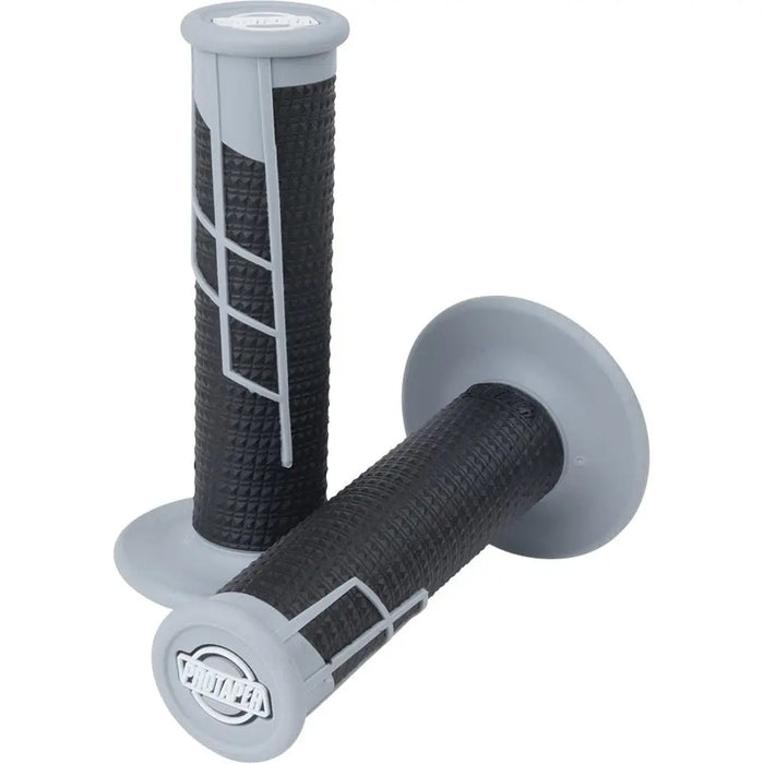 Pro Taper Clamp On Half Waffle Grips Grey and Black ProTaper