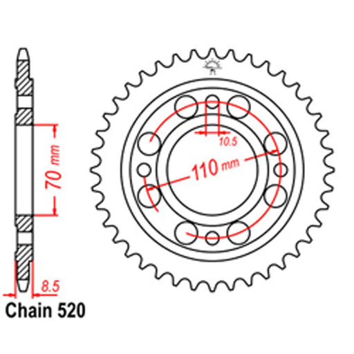 Rear Sprocket - Alloy 49T SuperSprox