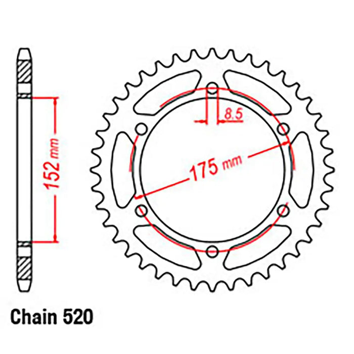 Rear Sprocket - Steel 2YY SuperSprox