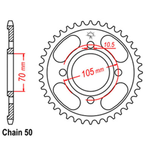 Rear Sprocket - Steel 367 SuperSprox