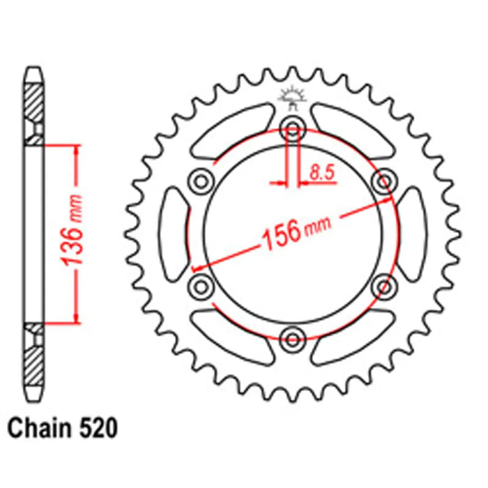 Rear Sprocket - Steel 428 SuperSprox