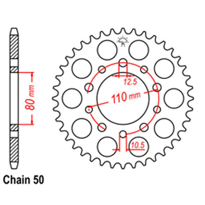 Rear Sprocket - Steel 438 SuperSprox