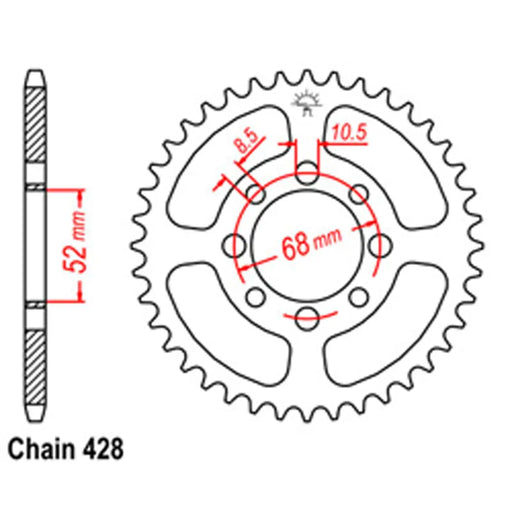 Rear Sprocket - Steel 446 SuperSprox