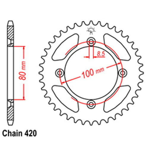 Rear Sprocket - Steel GC4 SuperSprox