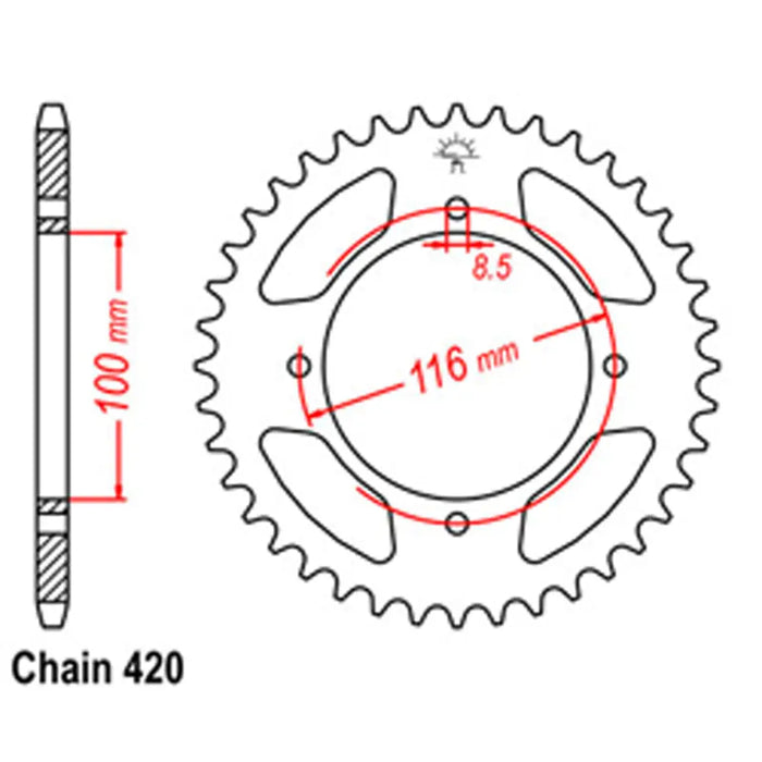 Rear Sprocket - Steel K01 SuperSprox