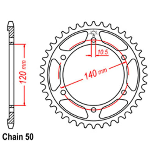 Rear Sprocket - Steel K1 SuperSprox