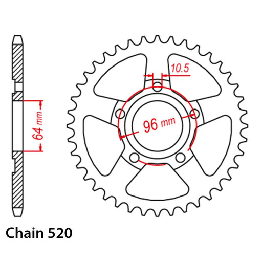 Rear Sprocket - Steel KHA SuperSprox