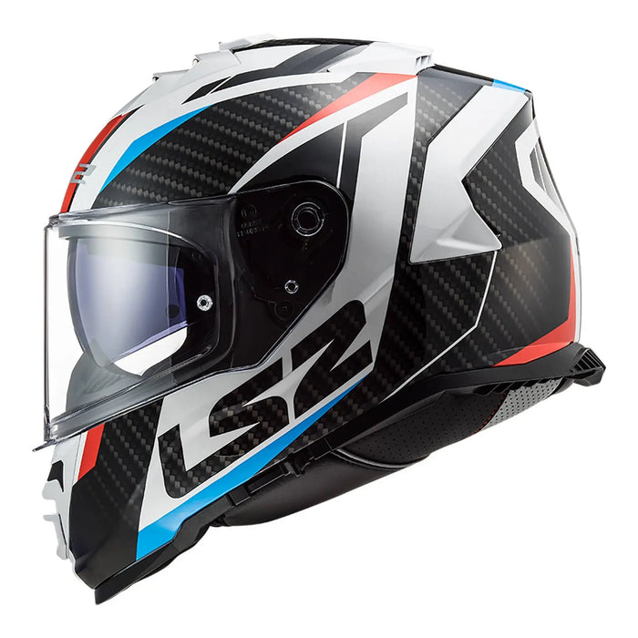 LS2 FF800 Storm Racer Helmet - White / Blue / Red LS2