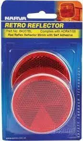 Reflector Round Red 65mm 2 Piece Narva