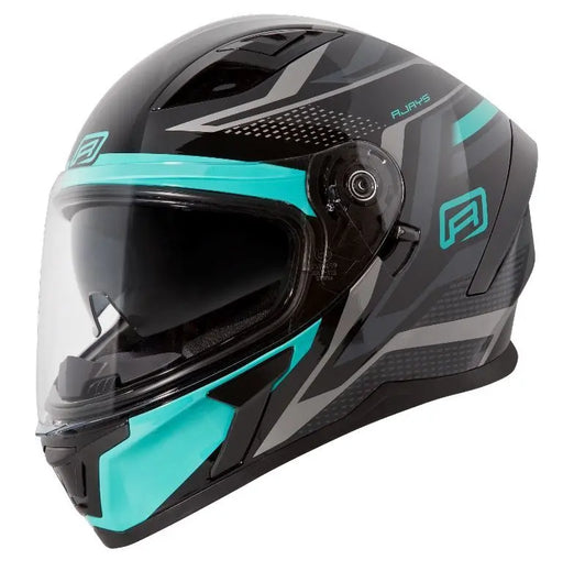 Rjays ApexIII Ignite Black and Aqua Helmet Rjays