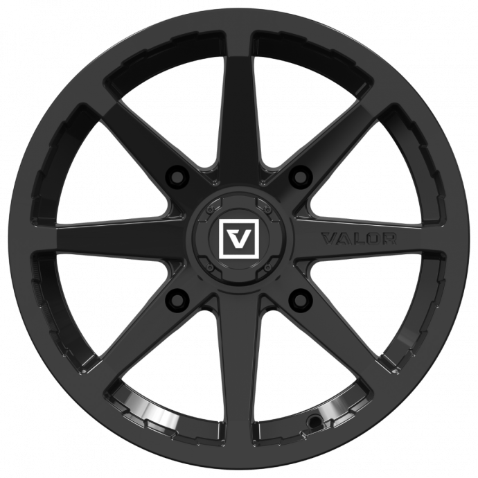 Alloy Wheel VALOR V01 4/110  14 X 7 Gloss Black Aussie Powersports