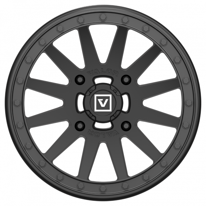 Alloy Wheel VALOR V05 BeadLock 4/156  14 X 7 Satin Black Aussie Powersports