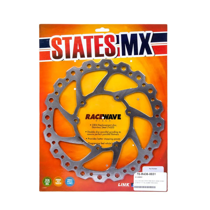 ZZZ NLA - DISC ROTOR STATES MX RACE WAVE HONDA FRONT 15 ON O States MX