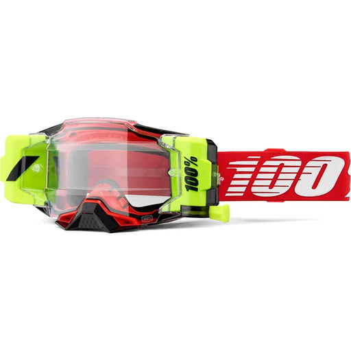 100% ARMEGA GOGGLE FORECAST RED CLEAR LENS 100 Percent