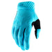 100% Ridefit Ice Blue/Black Gloves 100 Percent