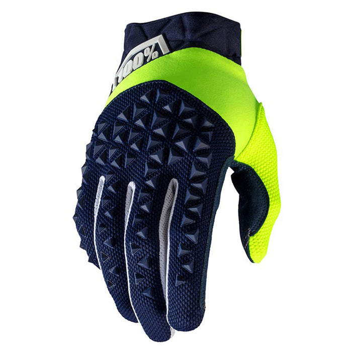 100% Airmatic Fluo Yellow/Navy Gloves 100 Percent