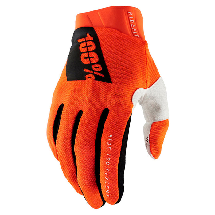 100% Ridefit Fluo Orange Gloves 100 Percent