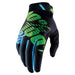 100% Ridefit Black/Lime Gloves 100 Percent