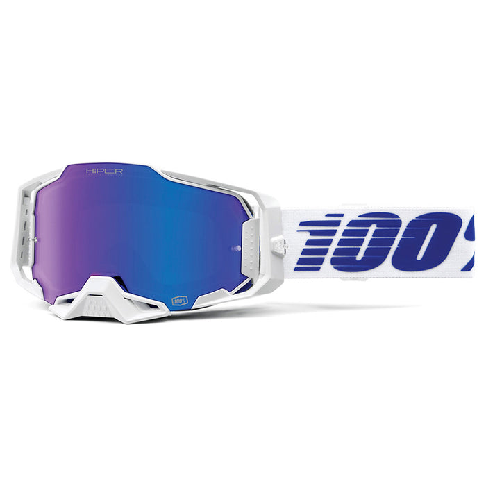 100% Armega Goggles Izi Mirror Blue Lens 100 Percent