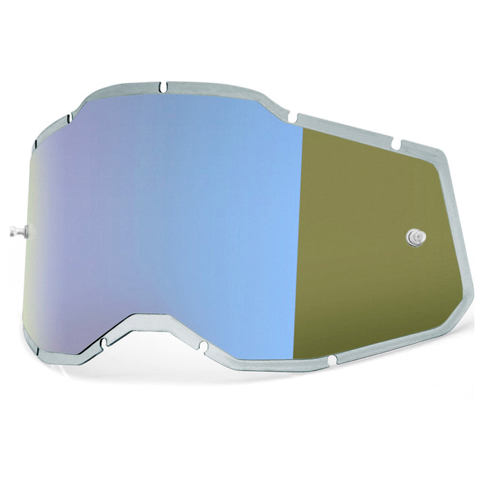 100% Racecraft2, Accuri2 & Strata2 Injected Mirror Blue Lens 100 Percent