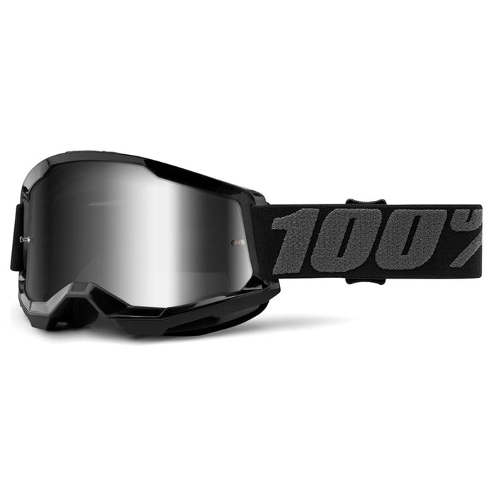 100% Strata2 Goggle Black Mirror Silver Lens 100 Percent