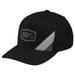 100% Cornerstone X-Fit Snapback Black/Grey Hat 100 Percent