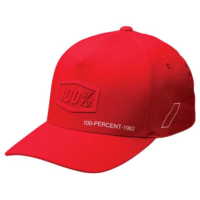 100% Shadow X-Fit Red Snapback Hat 100 Percent