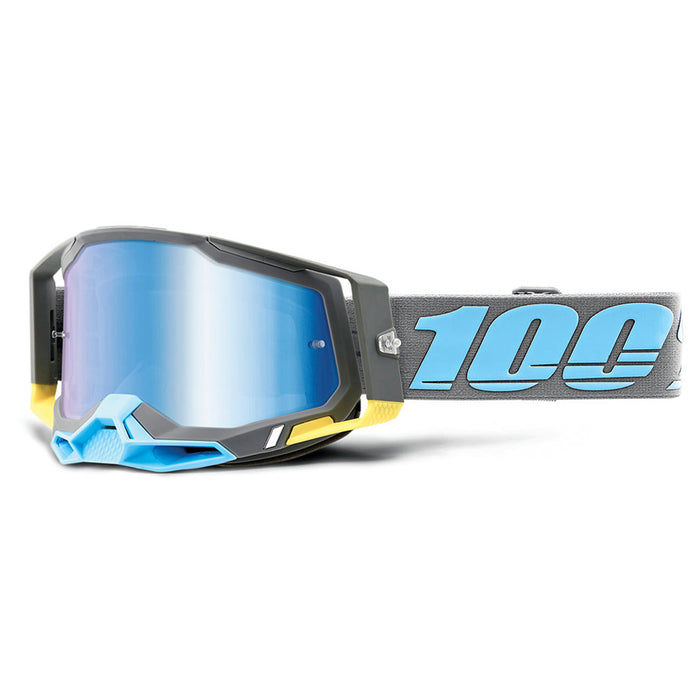 100% Racecraft2 Goggle Trinidad Mirror Blue Lens 100 Percent